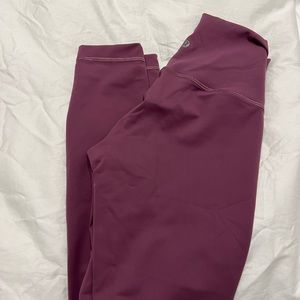 Lululemon size 4 Wunder train 25” in color “vintage plum”